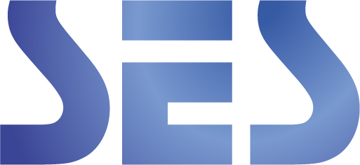 Logo SES lightblue im neuen Corporate Design.